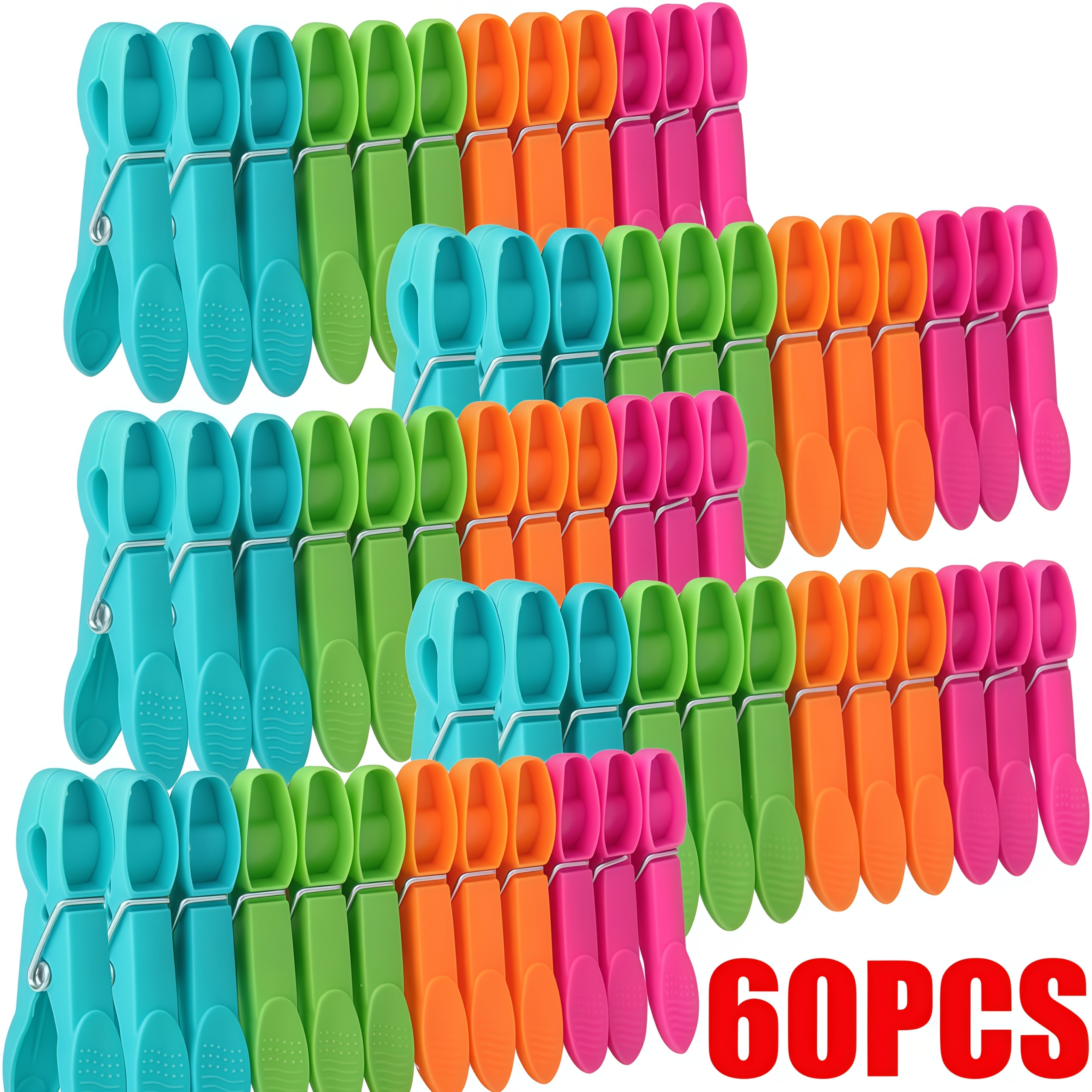 8 Große Wäscheklammern Mit Federn – Robuste Socken-Clips Aus Kunststoff, Mehrzweck-Haken