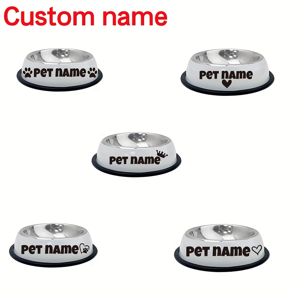 

Personalized Stainless Bowl With Non Slip Bottom, Dog Bowl For Small Medium & Large Dogs, Custom Dog Feeding Bowl For Food & Water