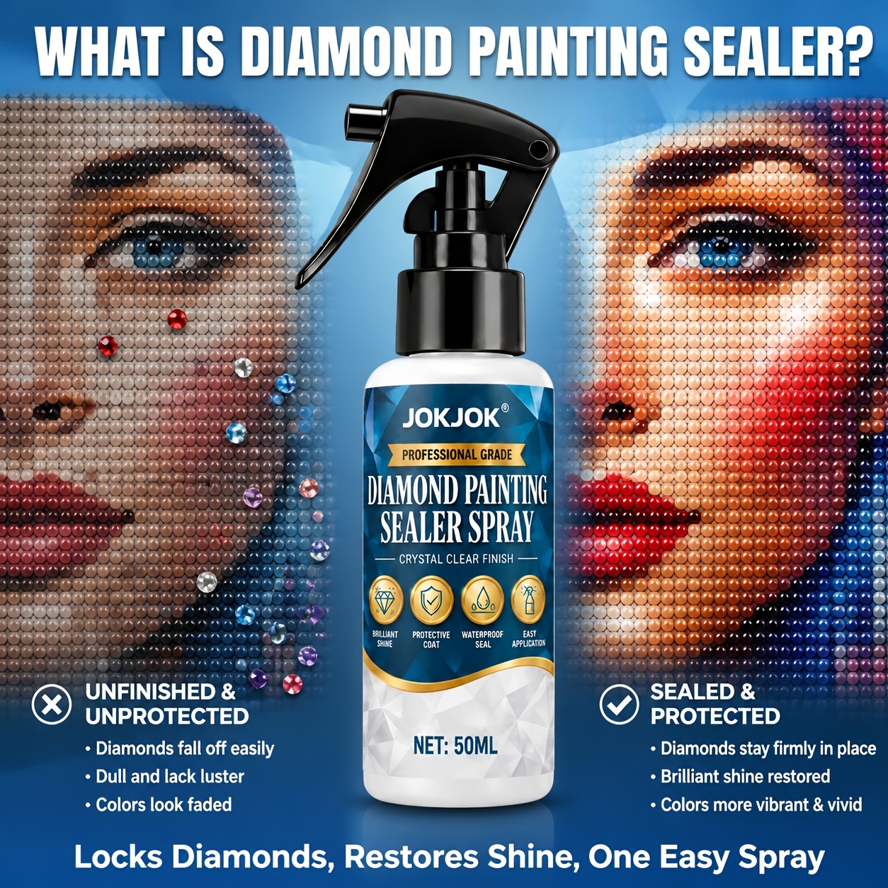 TEMU Diamond Painting Sealing Spray - Anti-shedding Diamond Painting Sealer, Suitable For Puzzles And Crafts. Prevents Diamonds From Falling Off,