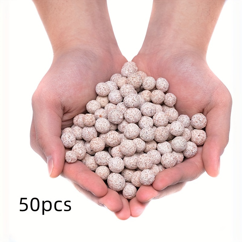 50 Hollow Quartz Ball Nano Biochemical Beads Water Quality, , House, Nitrifying , Fish Tank Water Purification Filter Consumables, Aquarium Filtration, Stabilize Water Quality, Balance Ph Value