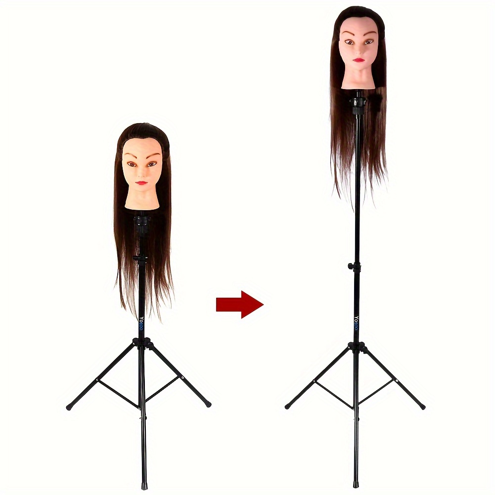 

Adjustable Mini Tripod Stand For Mannequin Head Holder And Wig Head Stand - Perfect For Hairdressing Training And Salon Hair Holder