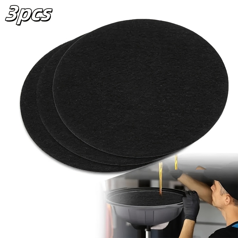 TEMU 3pcs 38x38cm Round Oil Pads - Heat-resistant Splatter Guards For Car Engine & Transmission, Easy-clean Splatter-proof Pads For Oil Change, Gear