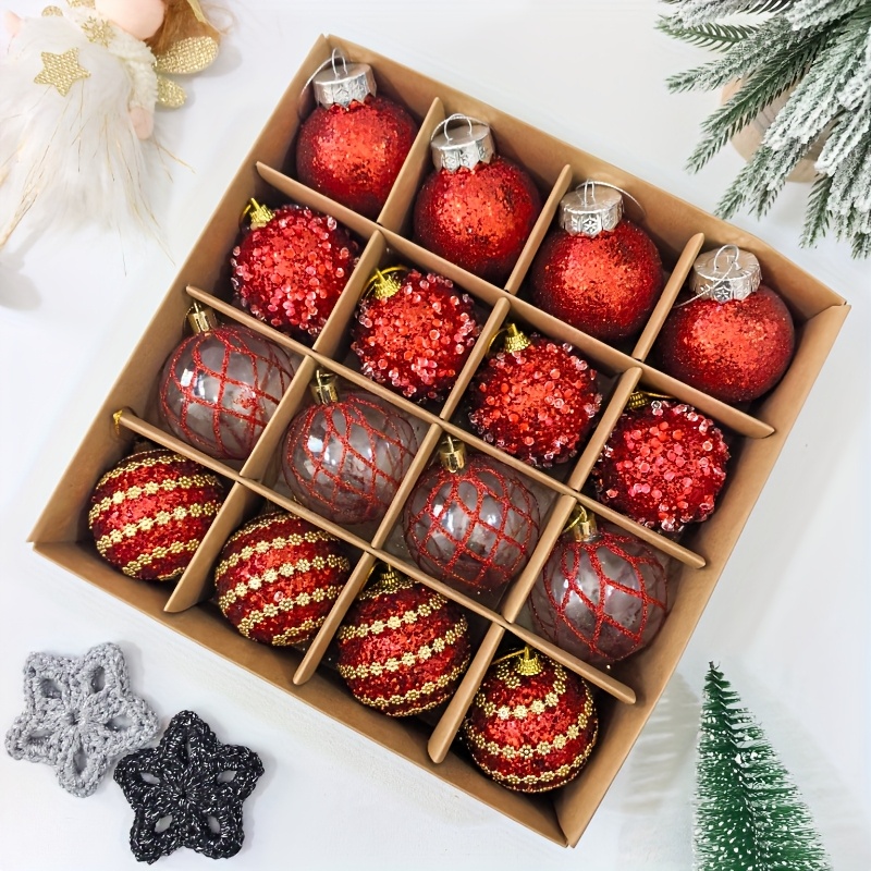 1 set of 16pcs 6cm 2025 new christmas balls suitable for christmas tree indoor living room exhibition outdoor courtyard tree suitable for parties birthdays weddings   classic and practical multi color options   christmas ornament   christmas ball for christmas tree color   christmas ball   christmas bauble christmas decorations   christmas balls Product details 18