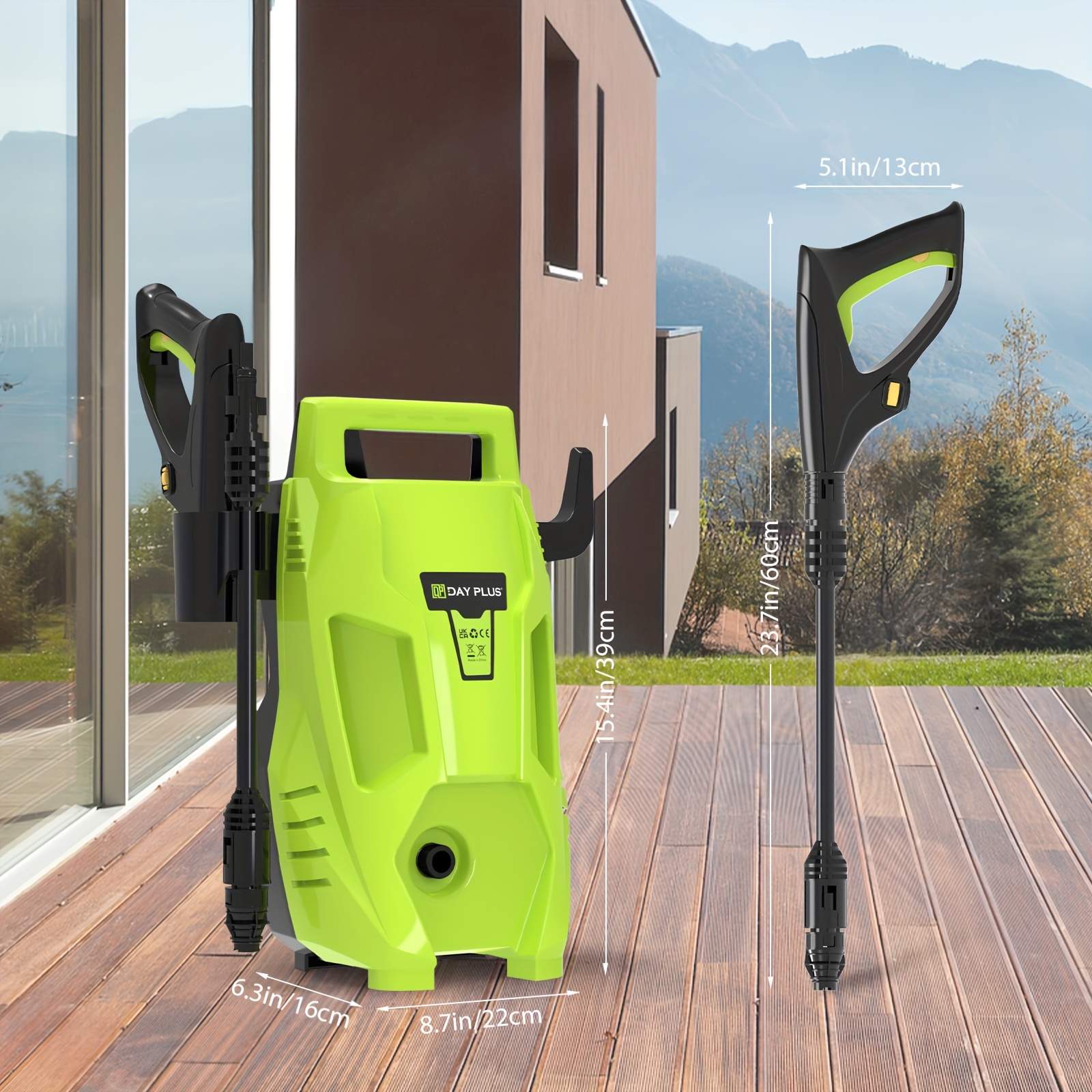 Pessure Washer 1500w 100 Bar 300l/ Washers, High Pressure Washer Jet Washer For Cleaning Cars Patio Garden Yard Lawns Fences Driveways