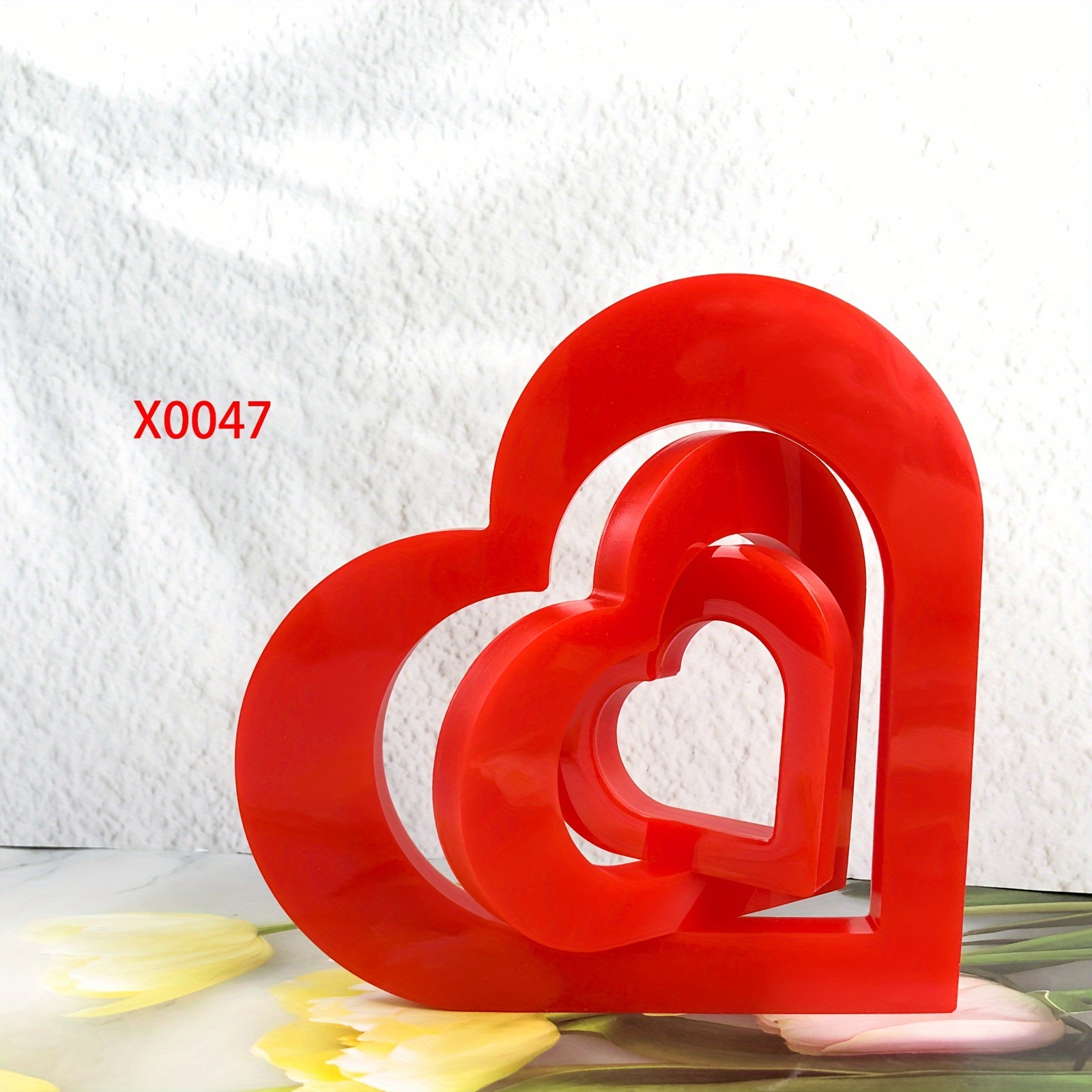 

Jigsaw Heart-shaped Silicone Mold: Diy Hollow Heart Decoration, 3d Valentine's Day Gift, Resin Silicone Mold