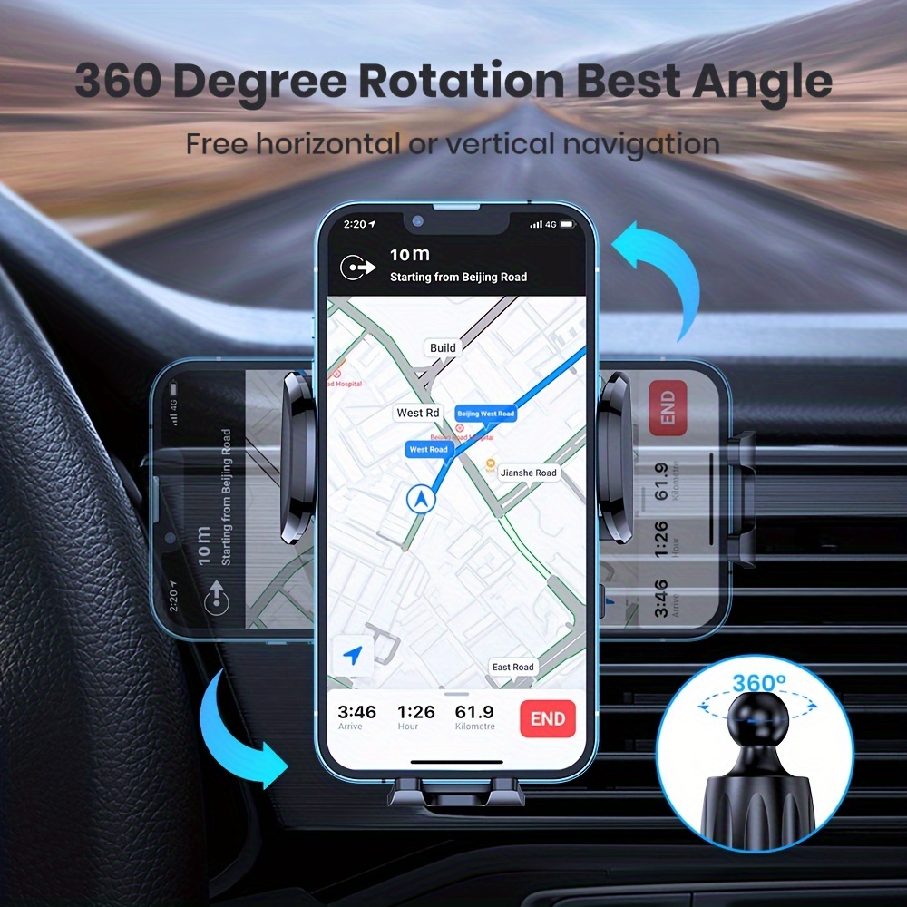  d42g phone holders for with newest metal hook clip air vent cell phone car mount hands free universal automobile cradle fit for iphone android and all smartphones details 8
