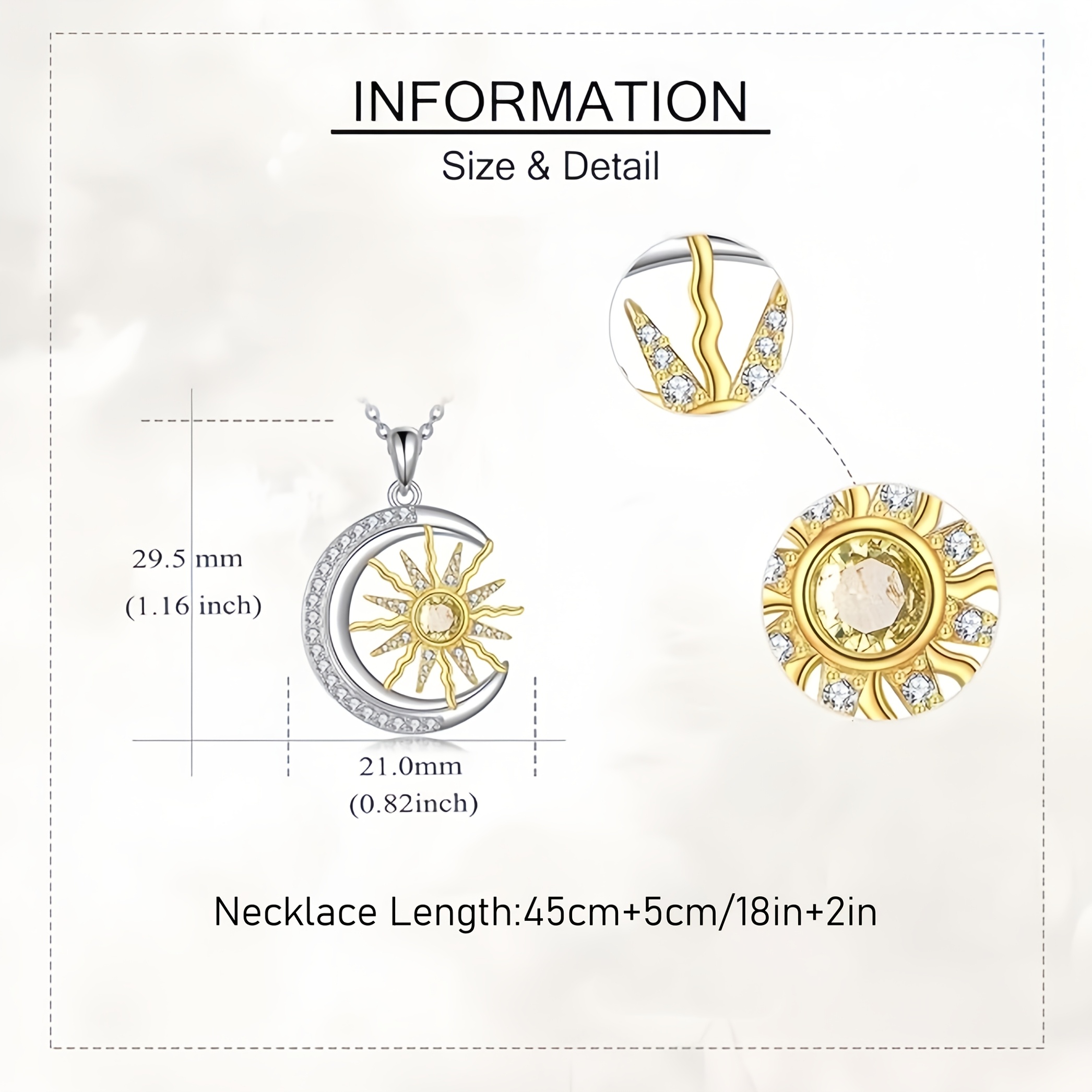 Women's S925 Silver Bicolor Stars Pendant Necklace