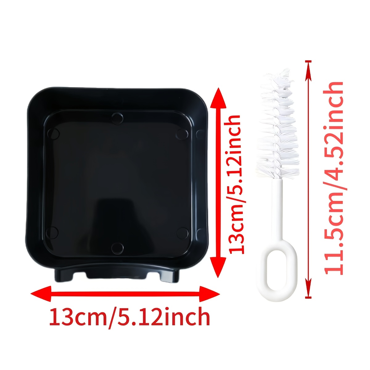 TEMU Ensemble 2 pièces : Plateau d'évacuation pour machine à laver et accessoires de nettoyage - Plateau de d'eau noir et brosse de nettoyage, aux