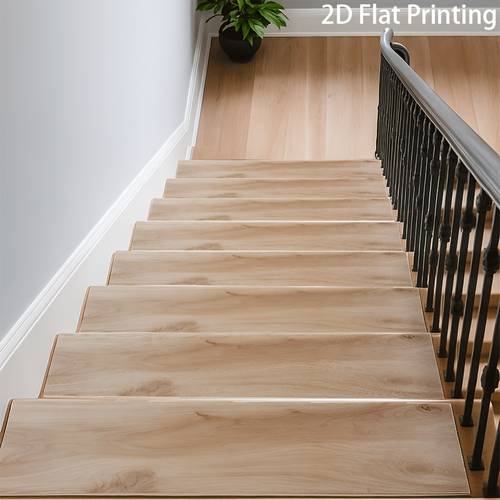natural wood grain stair treads 2d flat machine washable and non slip suitable for duplex loft stairs villa spiral stairs apartment entrance steps balcony non slip style atmosphere creation
