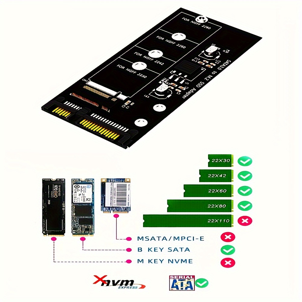 

- Sata 3.0 To M.2 B-key For Computers & Accessories -