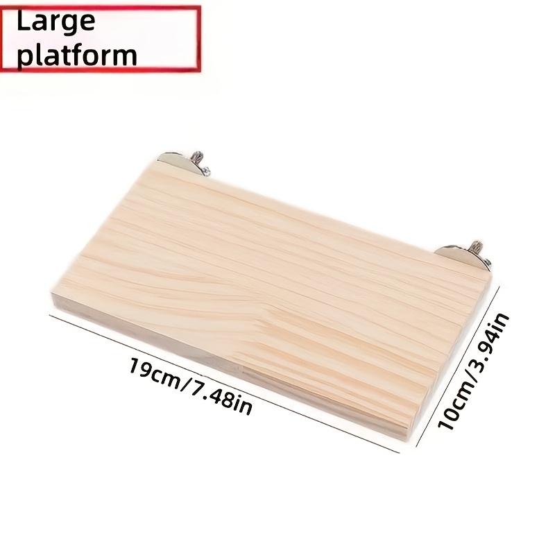 TEMU Natural Wood Parrot Perch, 1. 2cm Thick Log Platform For Birds & Small Pets, Durable Wooden Stand For Cage, Activity Platform For Birds, Hamsters, And Parrots, Birdcage Accessorie