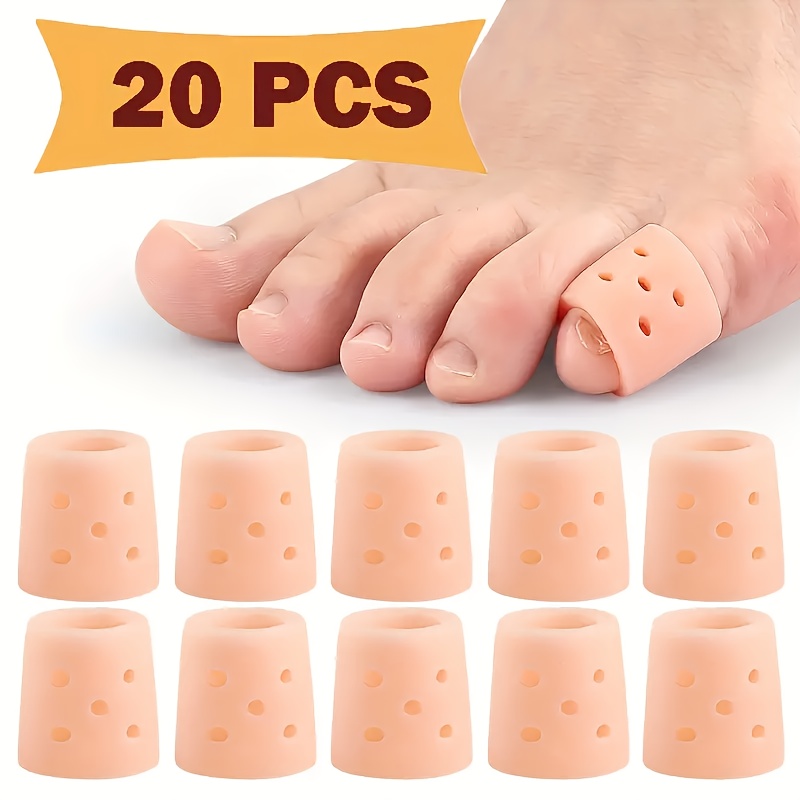 Image of 20pcs Silicone Toe Covers - Breathable & Soft, Running, Hiking, Skating & Dancing | , Easy To Clean