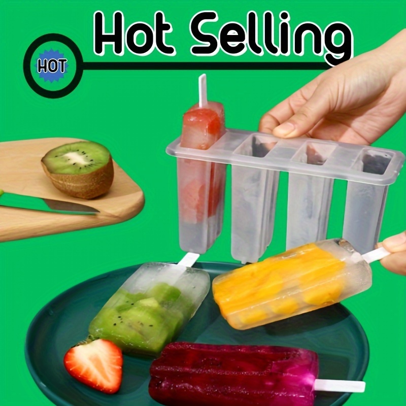 

1pc, Popsicle Mold, Creative Popsicle Mold, Silicone Popsicle Mold, Ice Cream Mold, Ice Cube Box, Household Popsicle Mold, Safety Jelly Mold, Kitchen Stuff, Kitchen Accessaries