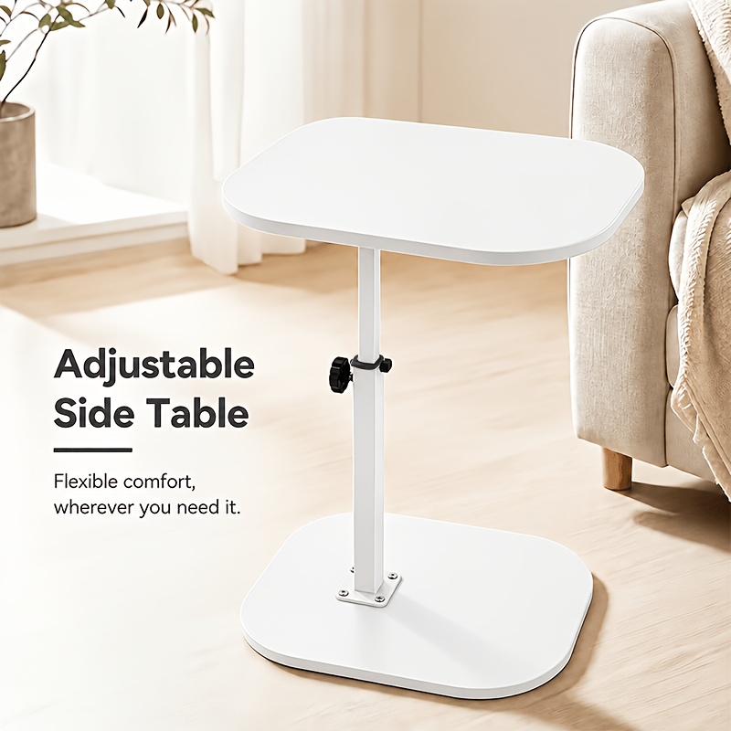 TEMU Mesa Auxiliar de Altura Ajustable. Mesa para Portátil y Estable, Gran Capacidad de Peso, Almacenamiento Incorporado, Mesa Auxiliar Ajustable de