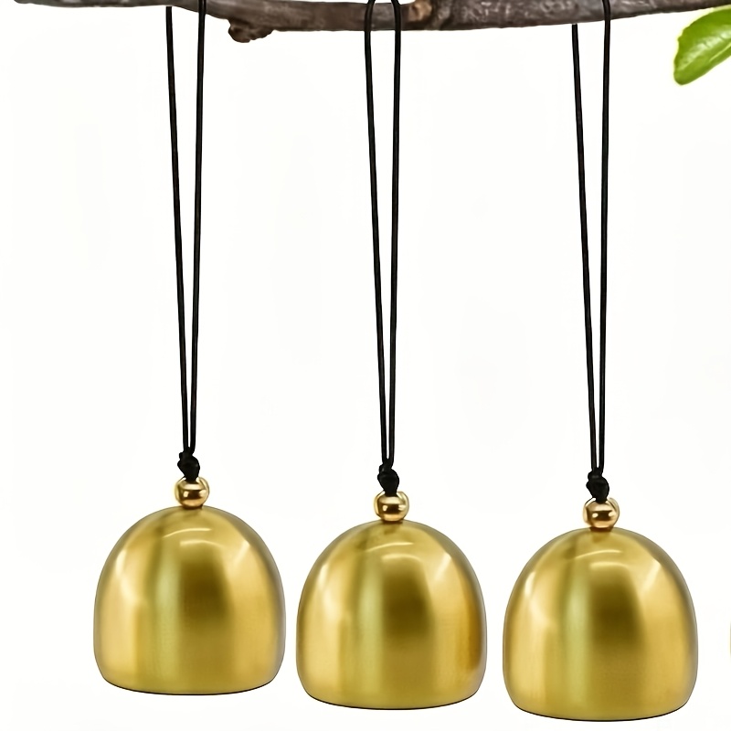 TEMU 6pcs/3pcs Set Of Golden Wind Chimes, Durable Metal Door Bells, Suitable For Home, Garden, Terrace And Window Good Luck Shui Decoration, Sound