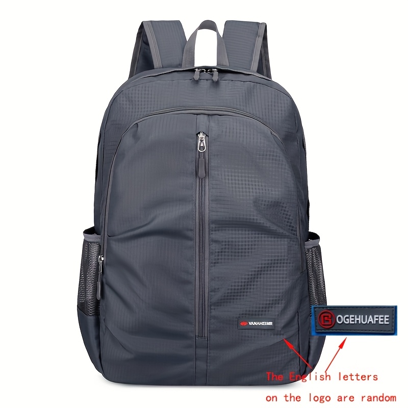 TEMU Nylon Folding Bag, Stylish Large Capacity Outdoor Travel Backpack, Lightweight Outdoor Backpack, Hiking Backpack, Commuting Backpack, Leisure