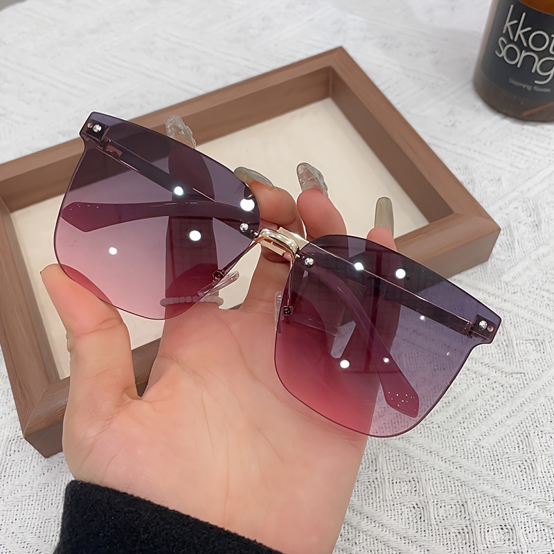 Retro Square Sunglasses Men and Women Outdoor Beach Street Shooting  Decorative Glasses (Color : F, Size : Medium)