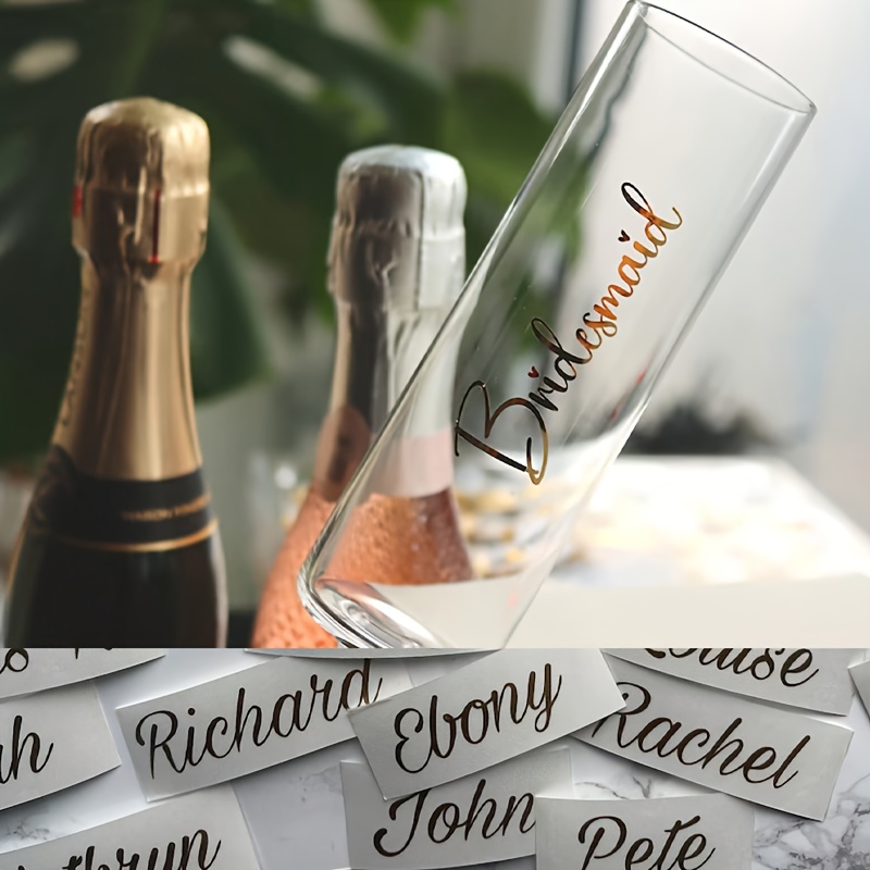 etiquetas de para personalizadas - tarjetas de en vinilo con letra dorada y caligrafía elegante, etiquetas de invitados para ajustes de mesa, recuerdos y detalles de fiesta Detalles del producto 5