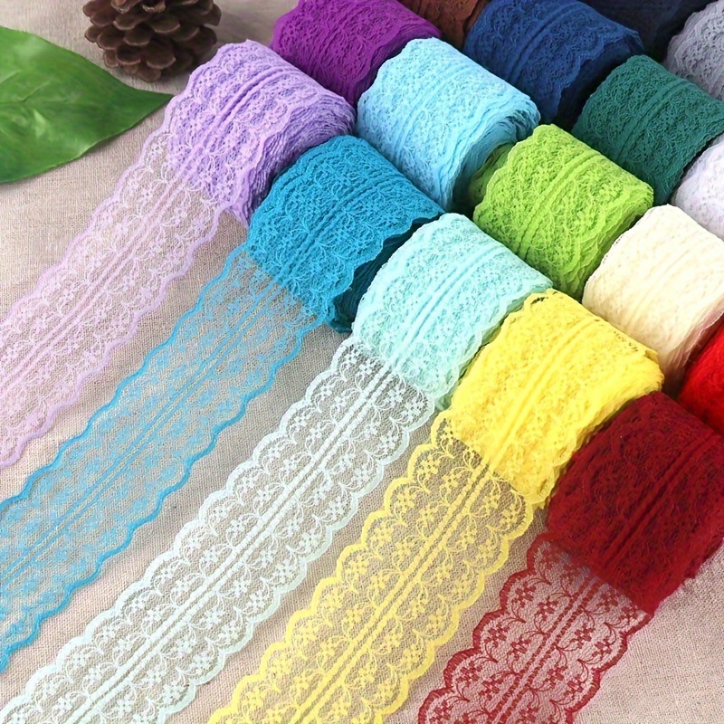 

10 Yards Lace Trim Ribbon - 4.5 Cm Wide - Multiple Colors Available For Sewing, Gifts, Wrapping, Bridal, And Wedding Decorations