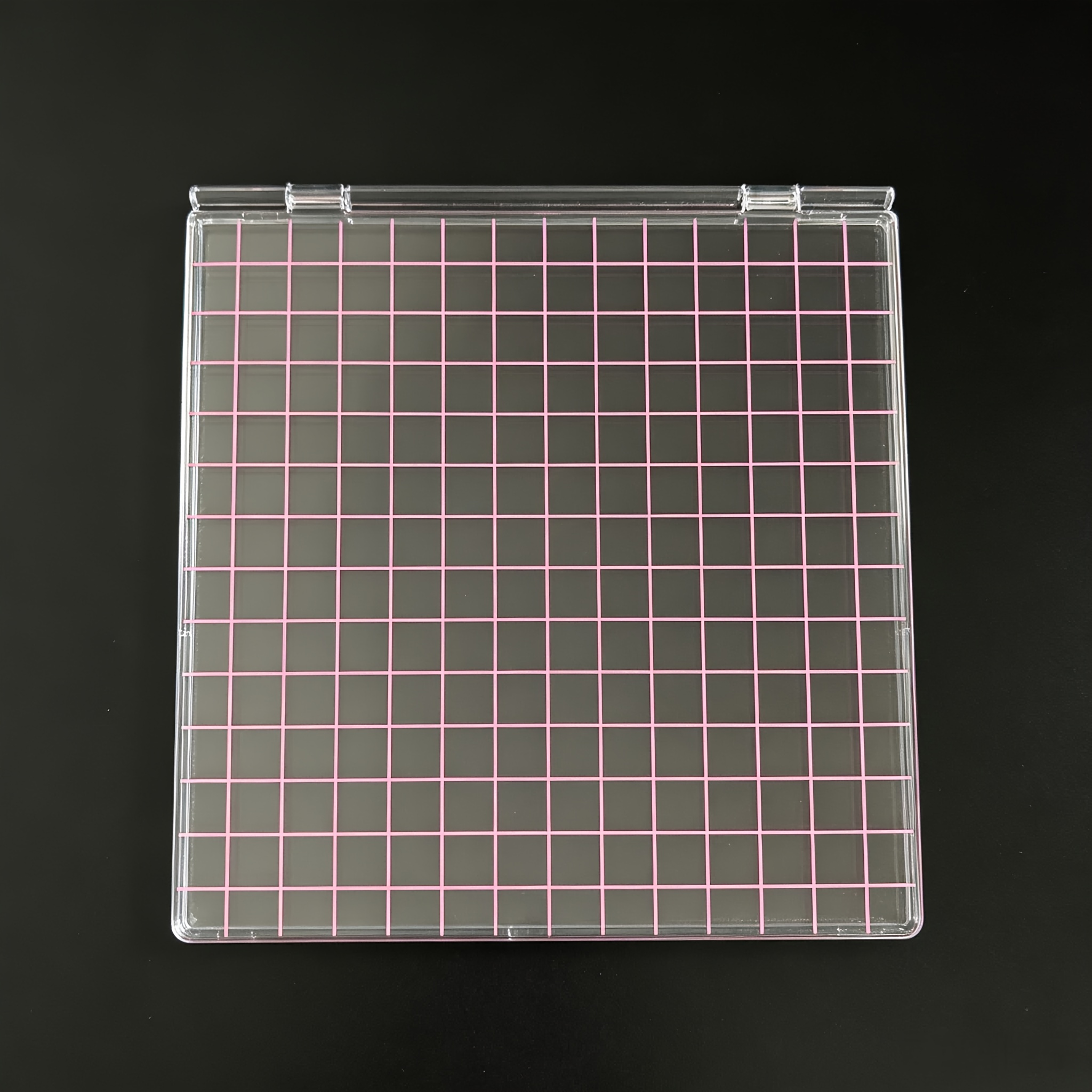TEMU Bloc de tampon acrylique avec plateforme de positionnement à grille, tampons transparents, outil de tamponnage pour scrapbooking et la création