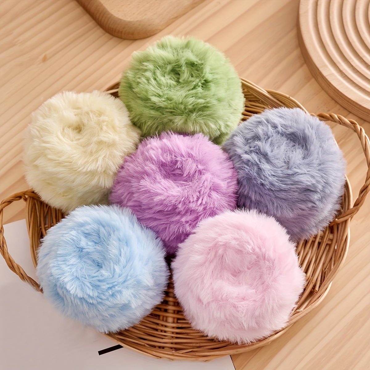 1pc of 1 76 oz ultra soft colorful fur yarn   chunky and fluffy faux fur projects like hats scarves and purses   in 50g for knitting and crocheting