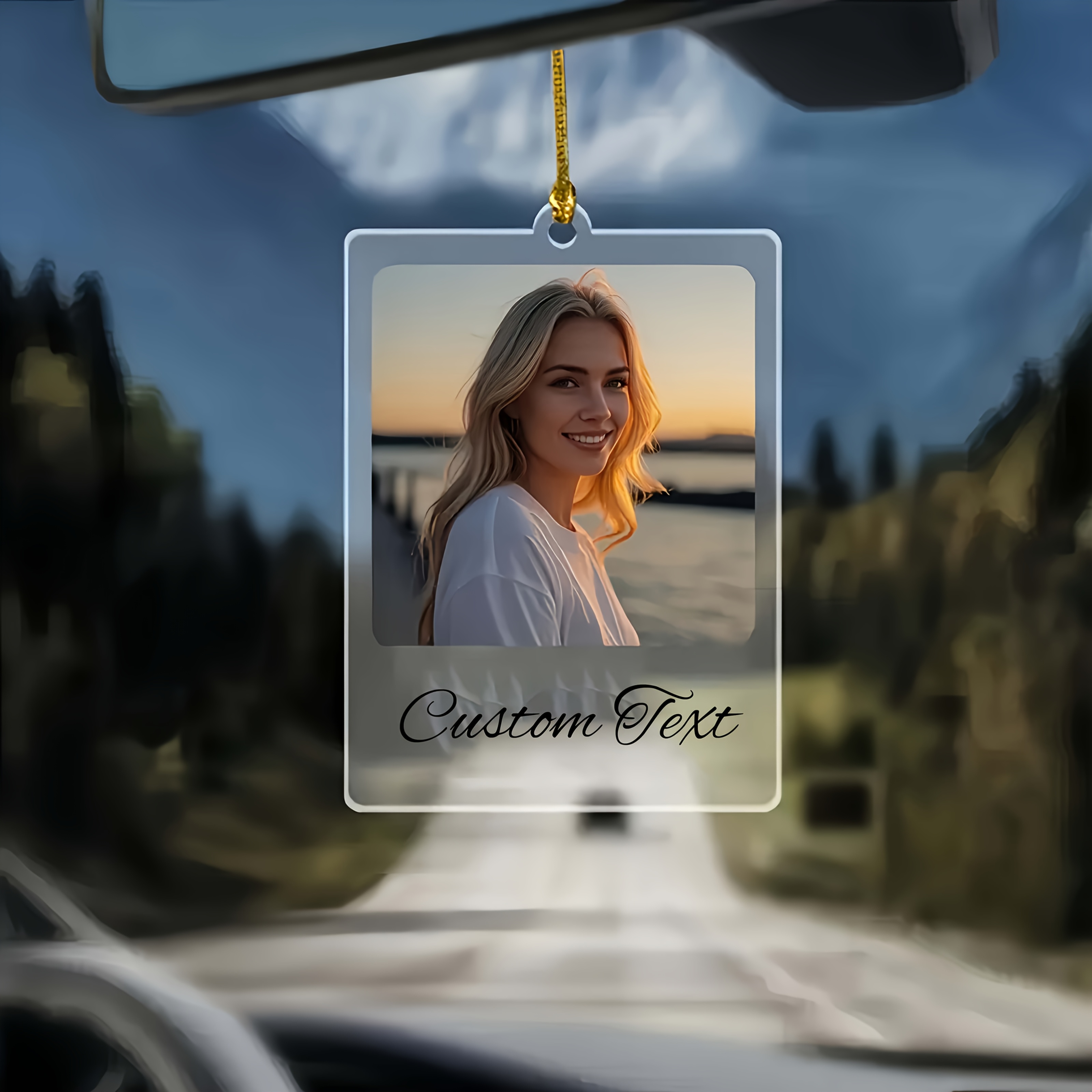 TEMU 1 Customized Photo For Car Interior Decoration, Car Accessories, And Car Hanging Accessories, Making It An Ideal Gift For , Couple Holidays, And Birthdays