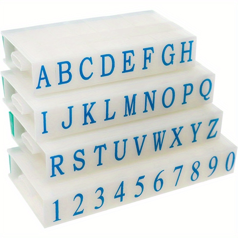 TEMU Tampon alphabet détachable lettres A-Z et chiffres arabes 0-9, taille moyenne, combinaison pour loisirs créatifs, fabrication de cartes et album