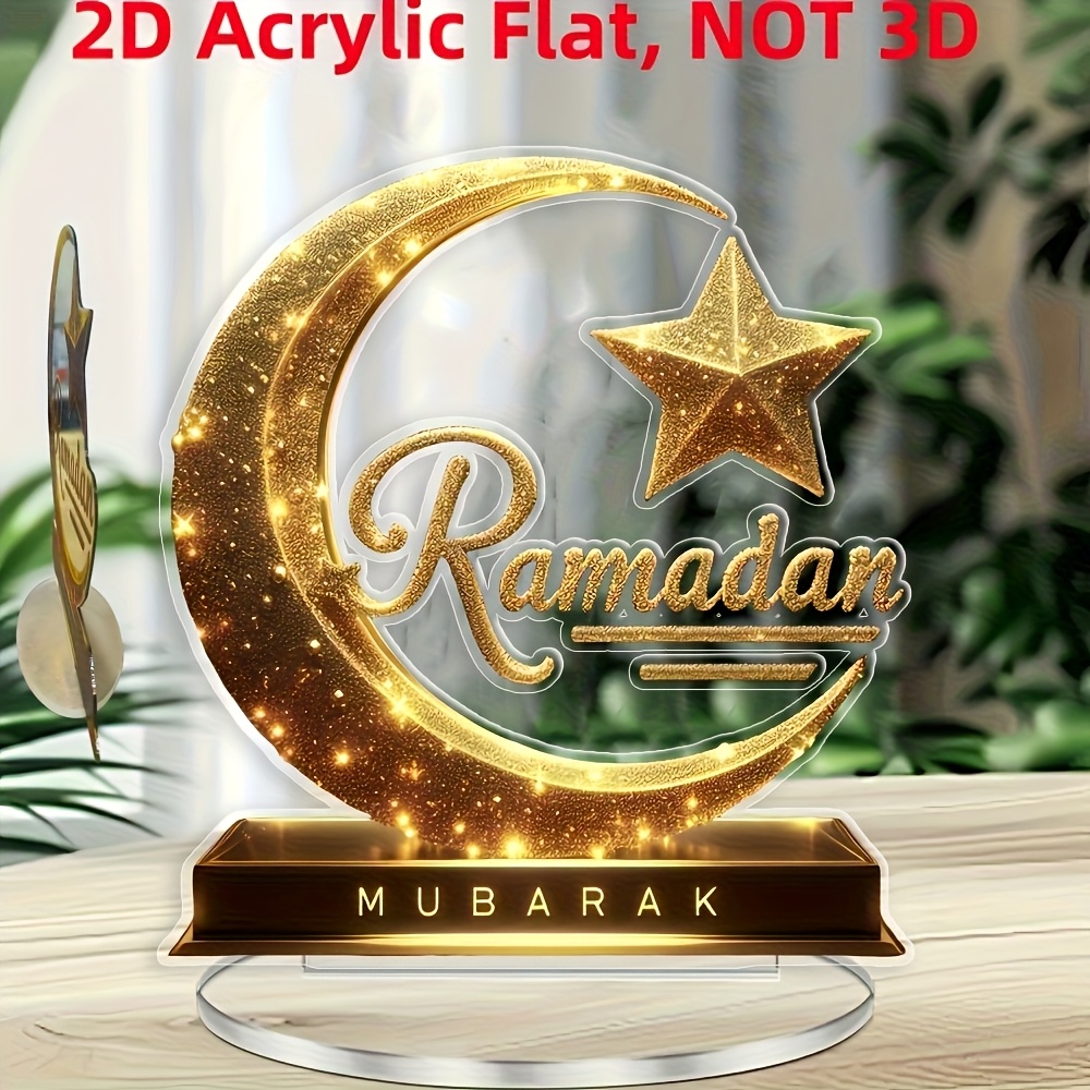 2d Flat A 2d Flat Decoration, Features Are For Ramadan New Moon, Is Faith, Suitable For Eid, Easter, Window Display, Perfect As A Gift.
