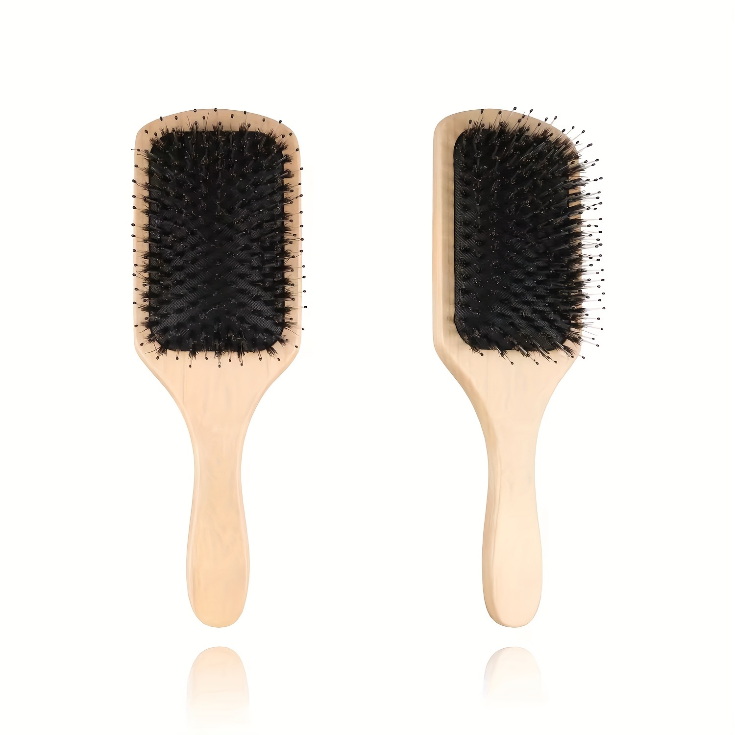 

Beechwood Air Cushion Comb With Bristle Brushes For All Hair Types - Detangling And Styling Tool