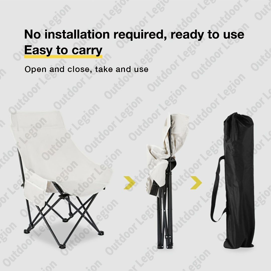 Three sided embrace high back moon chair outdoor folding chair camping ultra lightweight portable folding chair fishing chair sketching chair