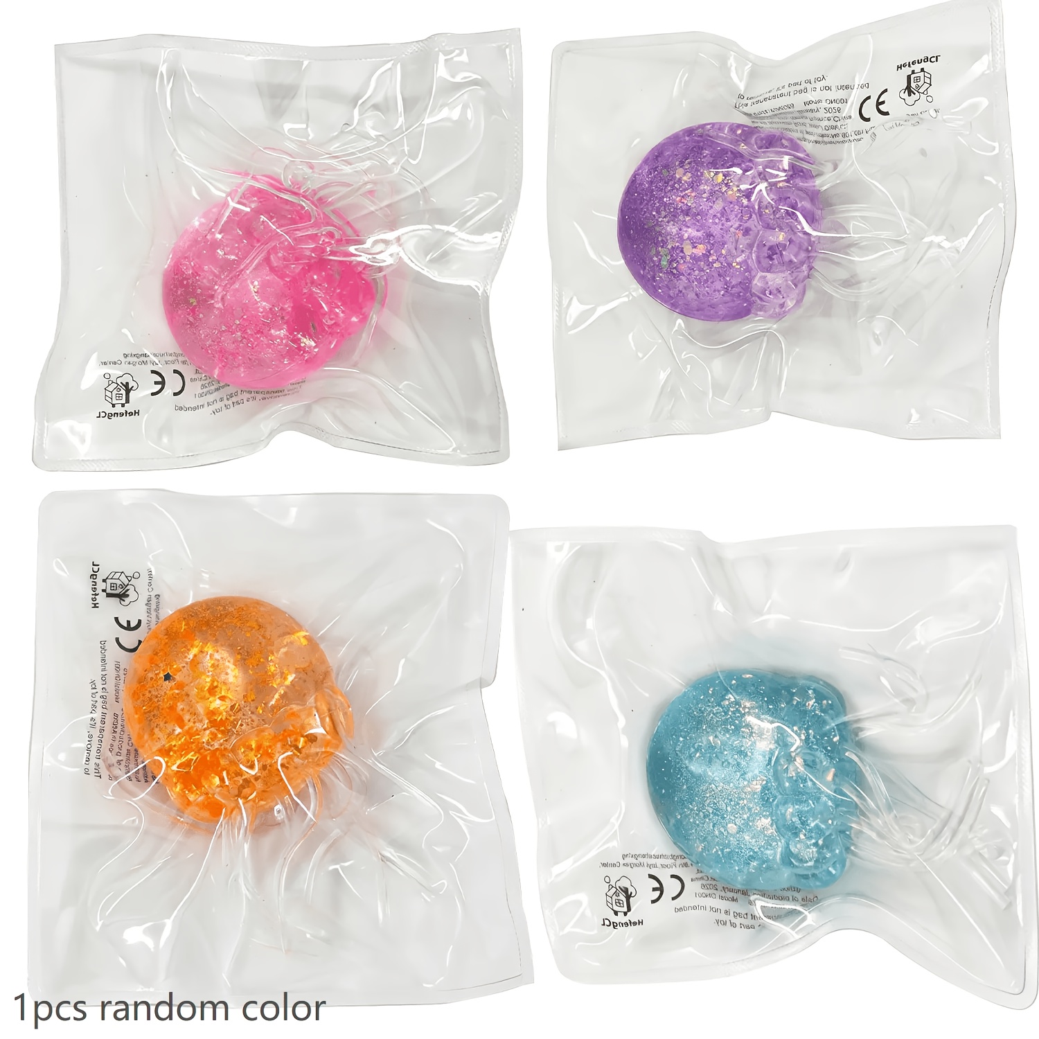 Cl Jellyfish Squeeze Toy, Maltose Ball Stress Reliever, Fidget Toy, Sensory Toy For Anxiety And Relax, Cute Desktop Ornament, Summer Party Gift For Children And Teens, Random Color