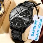 stainless steel quartz watch blue dial with roman date calendar display waterproof ipx7 casual sporty style casual sporty watch elegant watch design quartz movement
