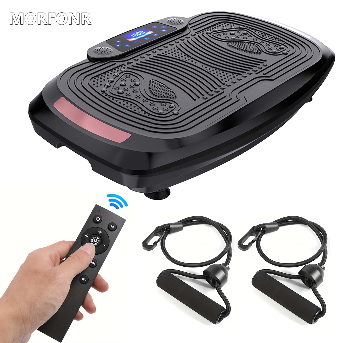 TEMU Morfone Local Warehouse Black Vibration Fitness Equipment, Weight Loss Leg Trainer, Fitness Equipment Vibration Frame Vibration Board Burning