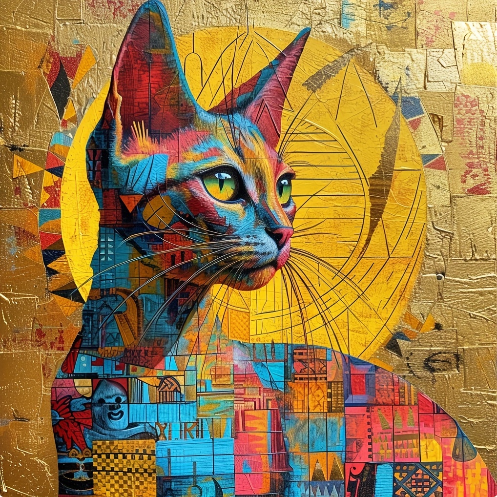 

1pc Large Size 40x40cm/15.7x15.7in Without Frame Diy 5d Artificial Diamond Art Painting Lovely Cat, Full Rhinestone Painting, Diamond Art Embroidery Kits, Handmade Home Room Office Wall Decor