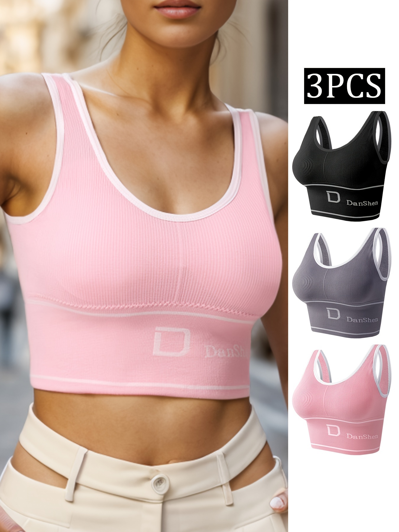 Womens Running Bras Removable Pad Without Underwire Comfortable Full  Coverage Yoga Sports Bras(6,Black 3) at  Women's Clothing store