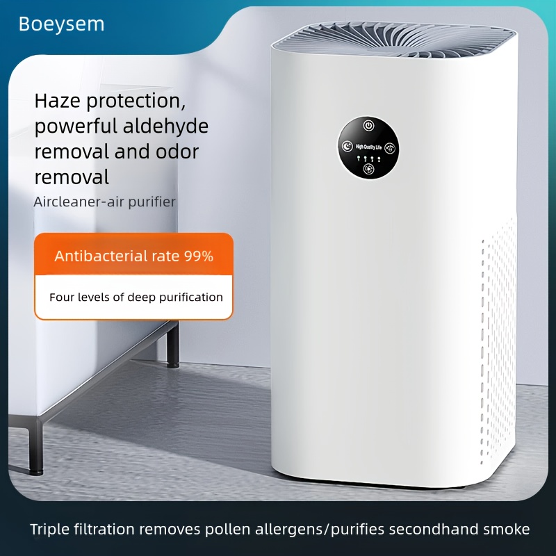 2026 High-End Air Purifier, Equipped with HEPA Filter, Featuring USB Power Design, Stylish Appearance, with Digital Display And Control Panel, Suitable for Bedrooms, Offices, And Small Spaces
