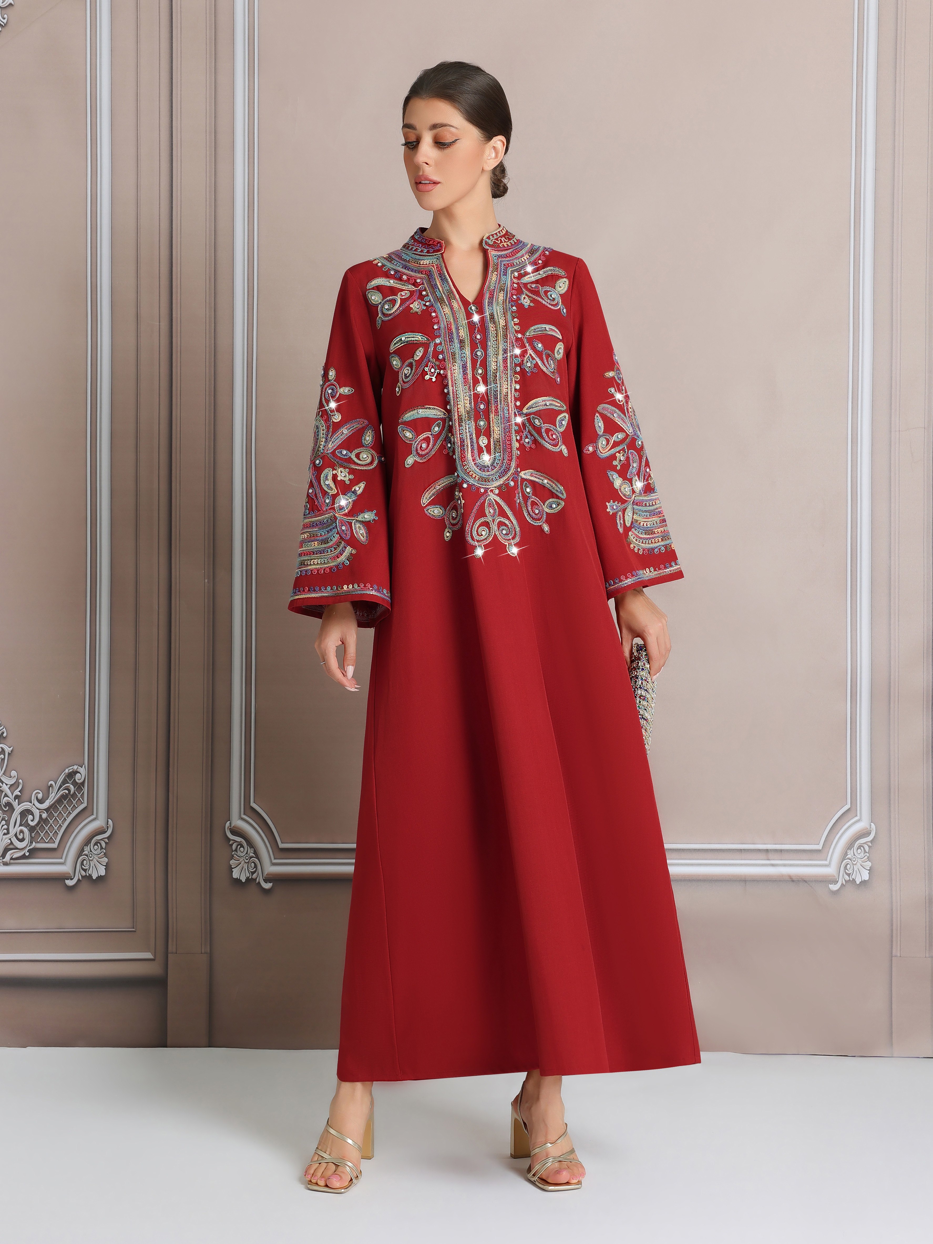 embroidered collar dress sold on Temu United States