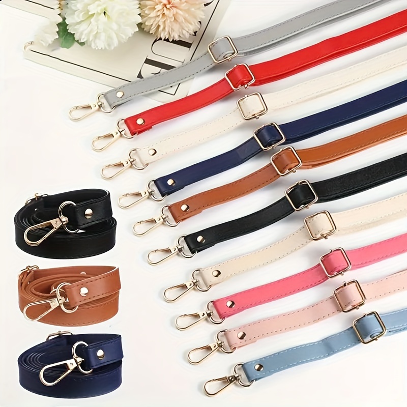

Colorful Adjustable Pu Leather Shoulder Strap - Versatile Crossbody & Messenger Bag Accessory, Diy Jewelry Compatible