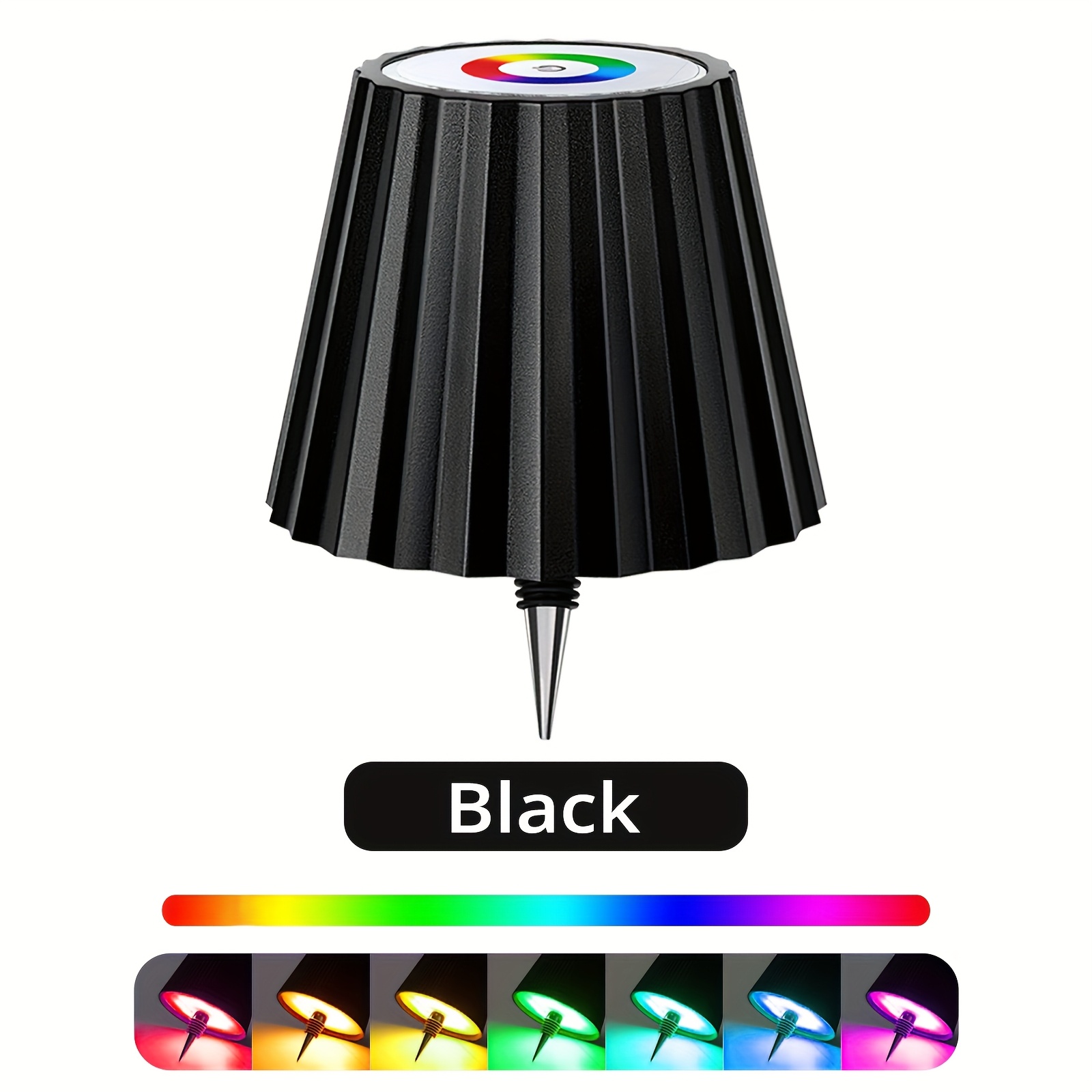 LED Wireless Bottle Light with RGB Mode and Stepless Dimming