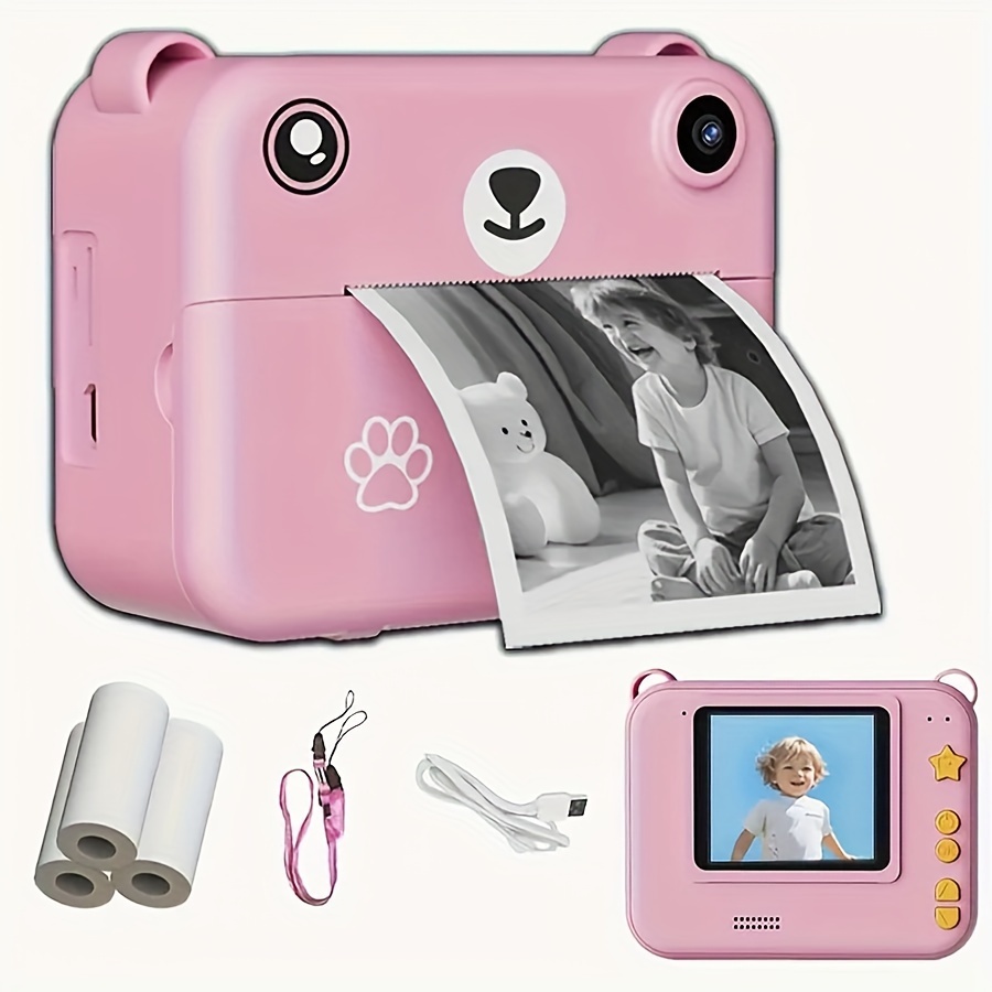 Kids Mini Portable Instant Thermal Printing Camera with 1080P HD