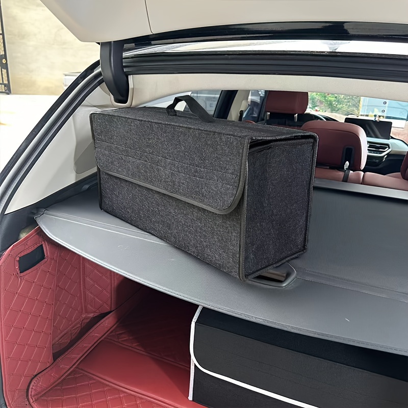 

Foldable Felt Car Trunk Organizer - Portable Storage Box For Vehicle Interior Organization