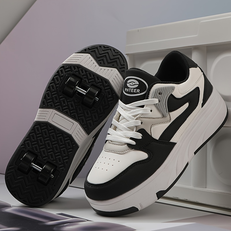 Patines de ruedas de ruedas retro para jóvenes Zapatos de patinaje  desmontables y multifuncionales con forro de EVA, diseño y transpir