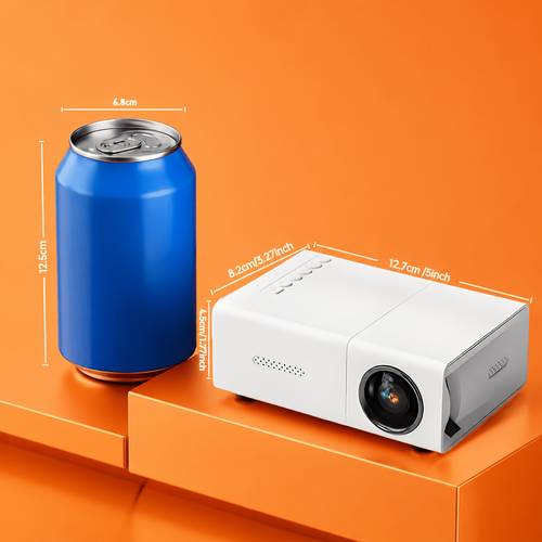 2026 mini video projector portable home theater projector focus and built in speakers compatible with phone laptop pc and usb devices ideal for bedroom living room movies and gaming