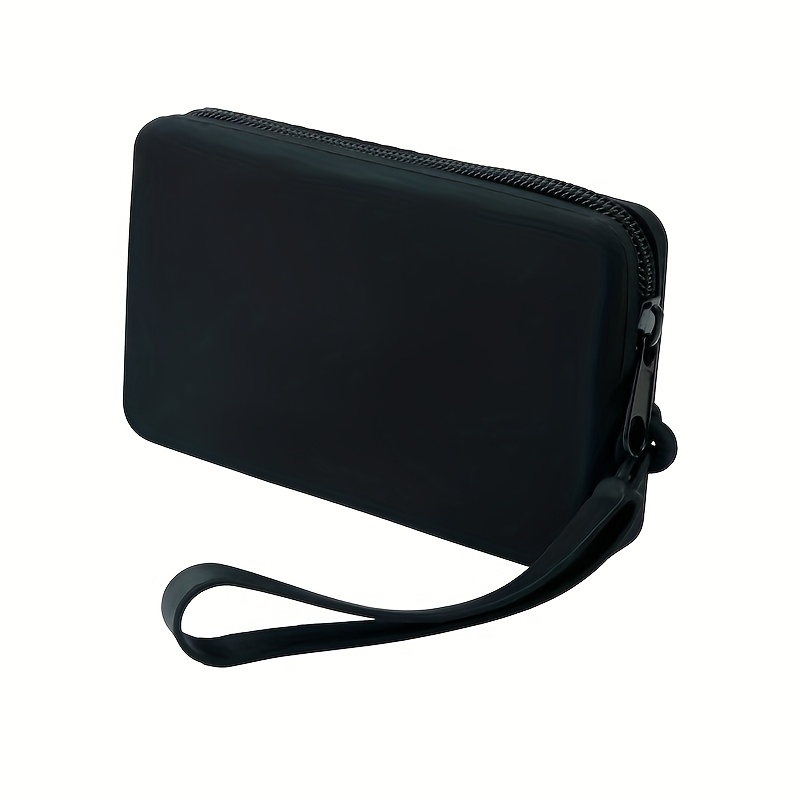 TEMU Portable Silicone Card Holder, Document Storage Pouch With Earphone Cable Keychain Design â High-quality & Durable