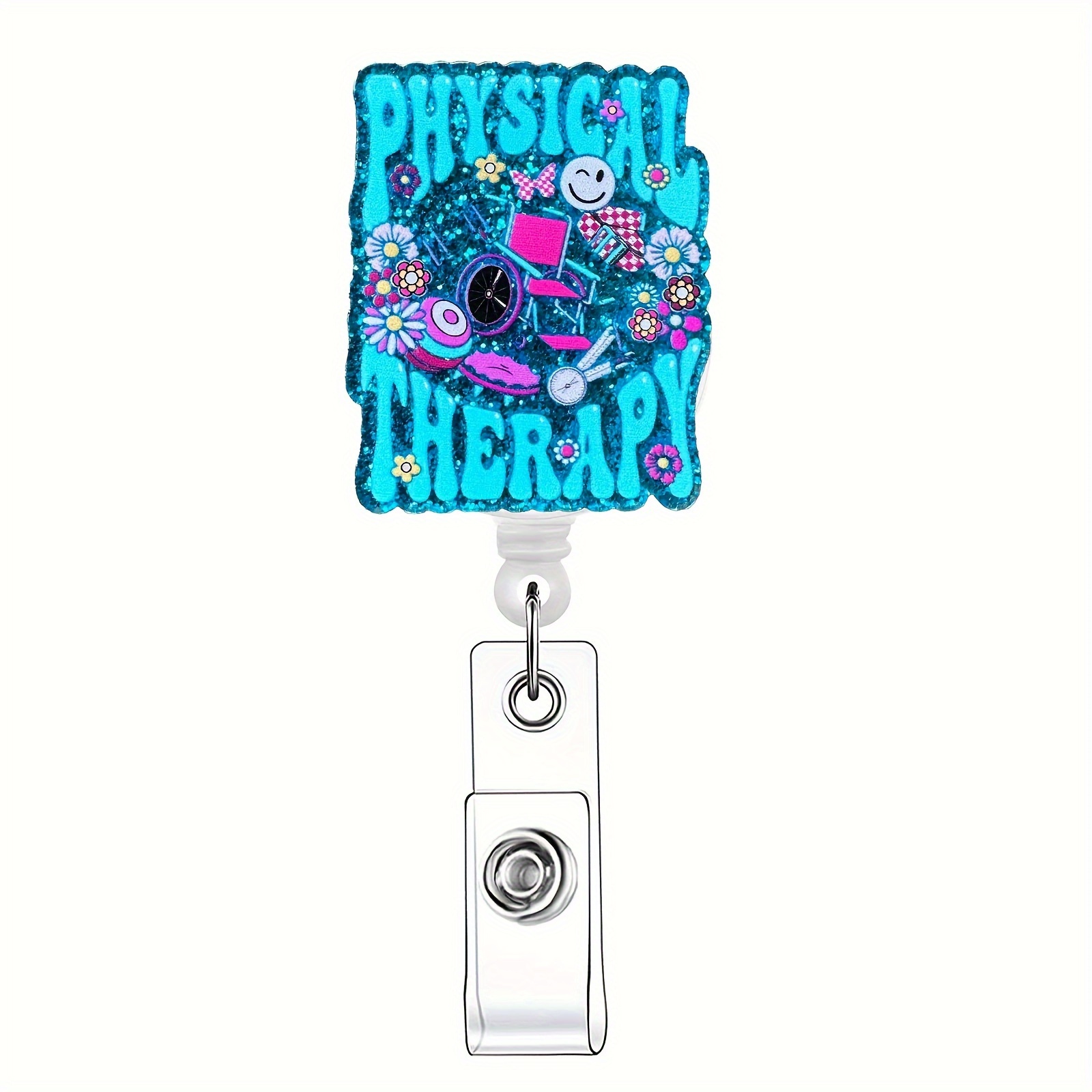 

Funny Physical Relax Acrylic Badge Reel - Retractable Id Holder For Nurses, Doctors & Office Staff