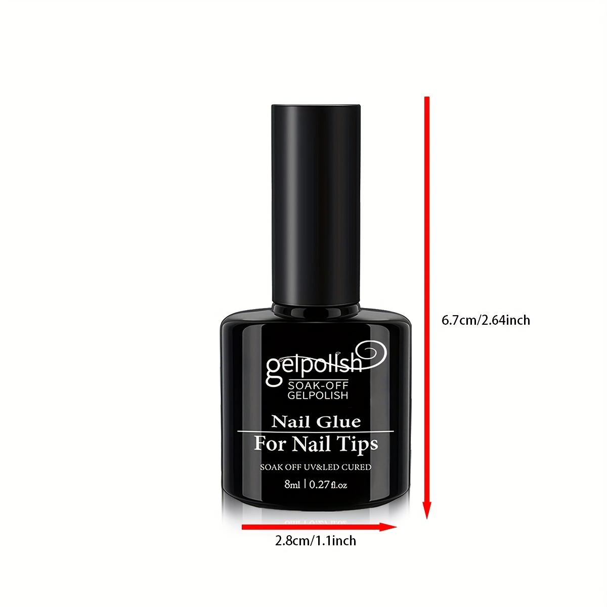 Gelpoiish /led Nail Gel Suitable For Acrylic Nails, Press On Nails, Nail Tips, Fake Nails - , Instant Strong For False Nails, /led For Diy &