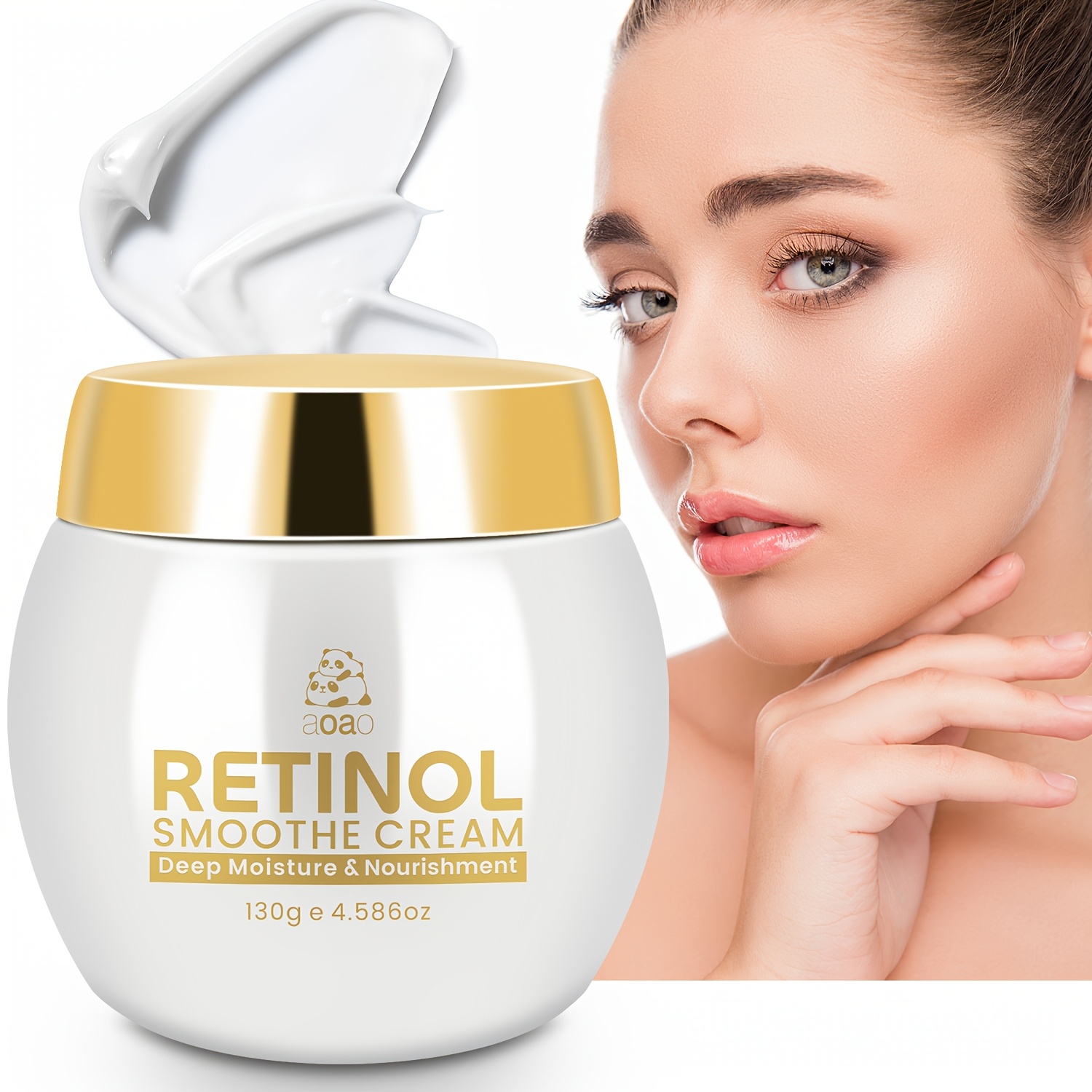 Image of 130g Retinol Moisturizer With Collagen + Hyaluronic Acid + Aloe, Deep Hydration For Face, Nourishes &