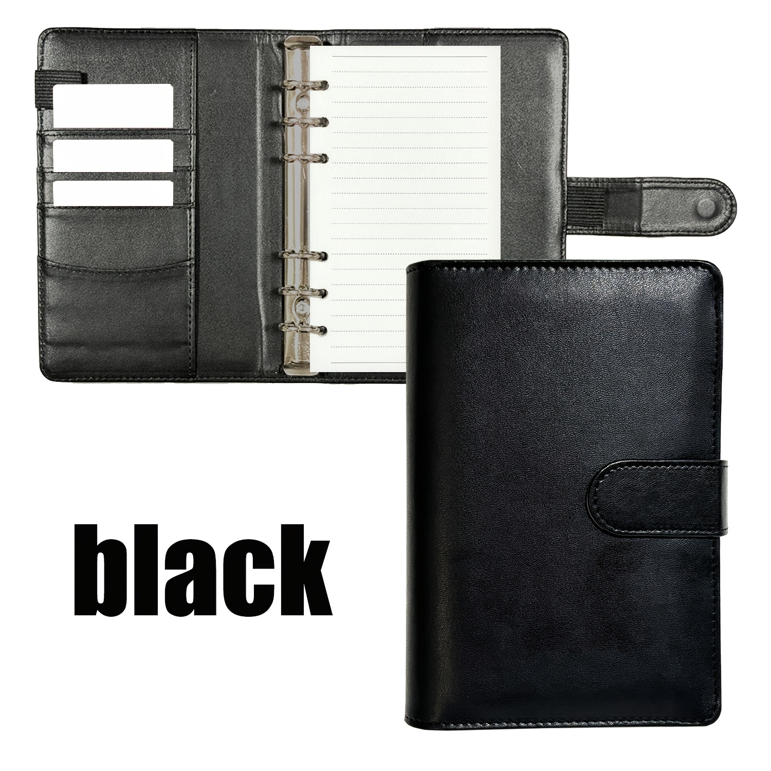 TEMU 1 A6 Macaron Loose-leaf Notebook With Removable Inner Pages, Magnetic Closure, And Standard Line , Suitable For Efficient Note-taking,