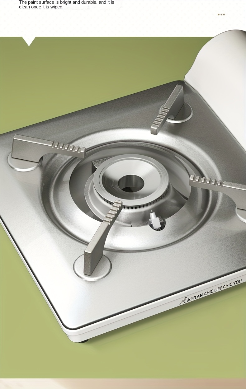 [Travel Essential] Ultra-Thin White Portable Carb Stove with Safety Lock & Piezoelectric Ignition, 3500W High-Power Butane Burner for Camping, Hiking, and Outdoor Cooking, Includes Smart Safety Gas Cut-Off Feature, Camping Stove