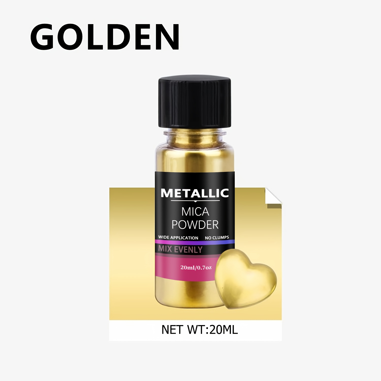 Image of Metallic Powder, 5 Colors Powder, Each Bottle 20ml Resin Color For Epoxy Resin Coloring, Polymer Clay And Jewelry Making, Candle Dye, Paint